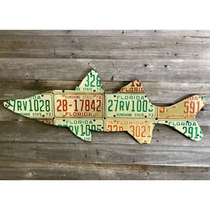 Cody Richardson Florida Snook License Plate Art in One Color